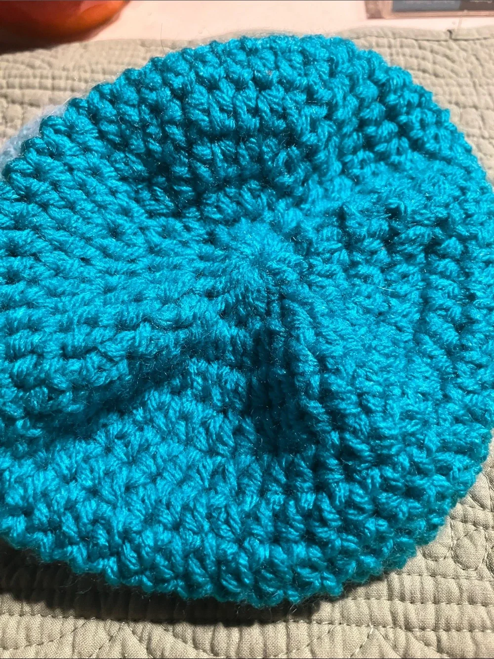 Handmade hat for child or teen wool/ acrylic blend
